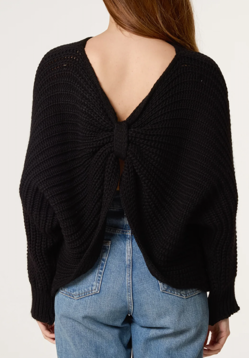 BOW DETAIL CHUNKY KNIT JUMPER