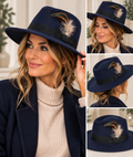 Feather Detail Fedora Hat
