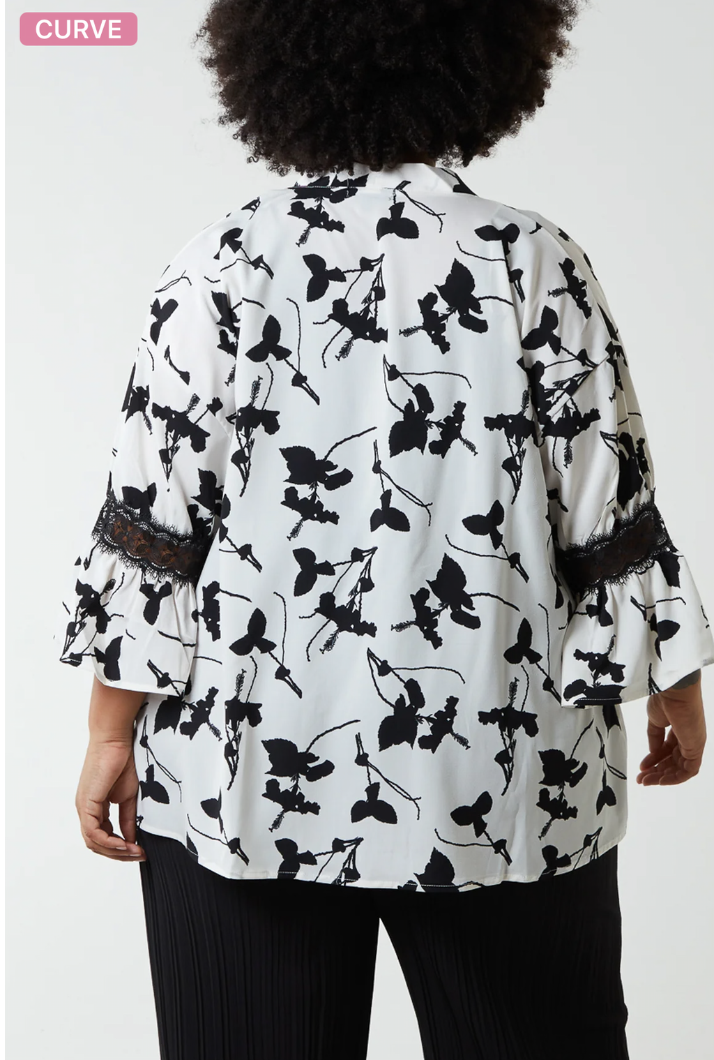 CURVE FLORAL KIMONO LACE TRIM size 18 uk upto 24 uk