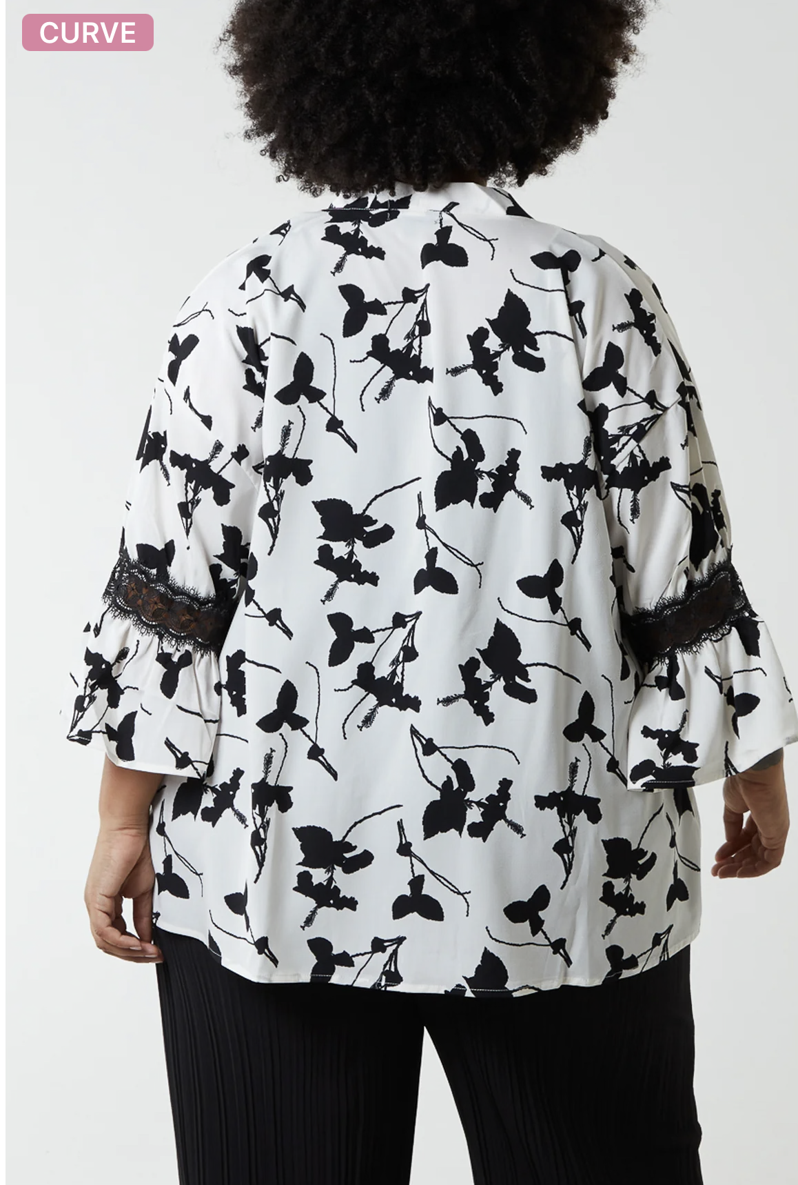 CURVE FLORAL KIMONO LACE TRIM size 18 uk upto 24 uk