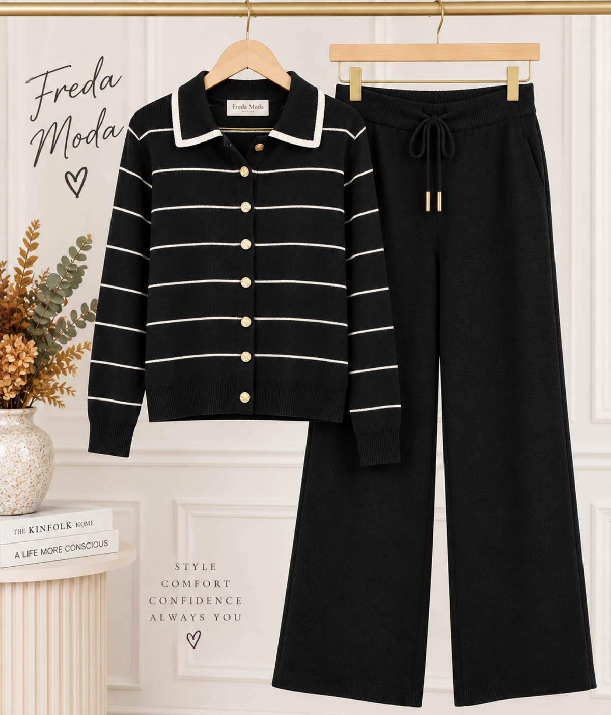 STRIPED KNIT CO-ORD SET
