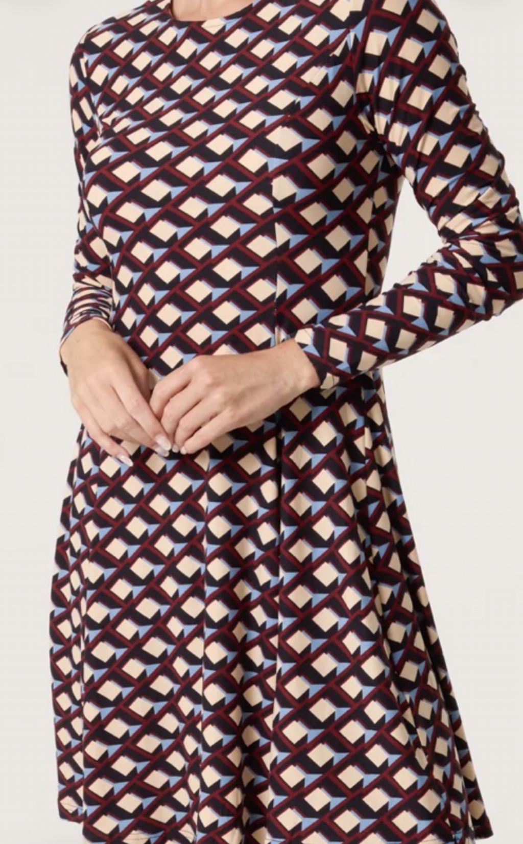 Geo Print Swing Dress