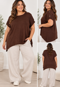 CURVE SHORT SLEEVE BUTTON
SHOULDER TOP