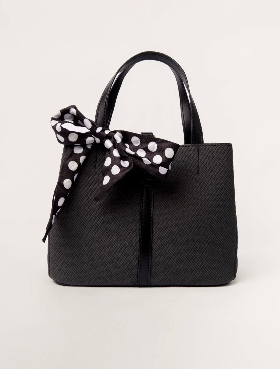 POLKADOT SCARF HANDBAG