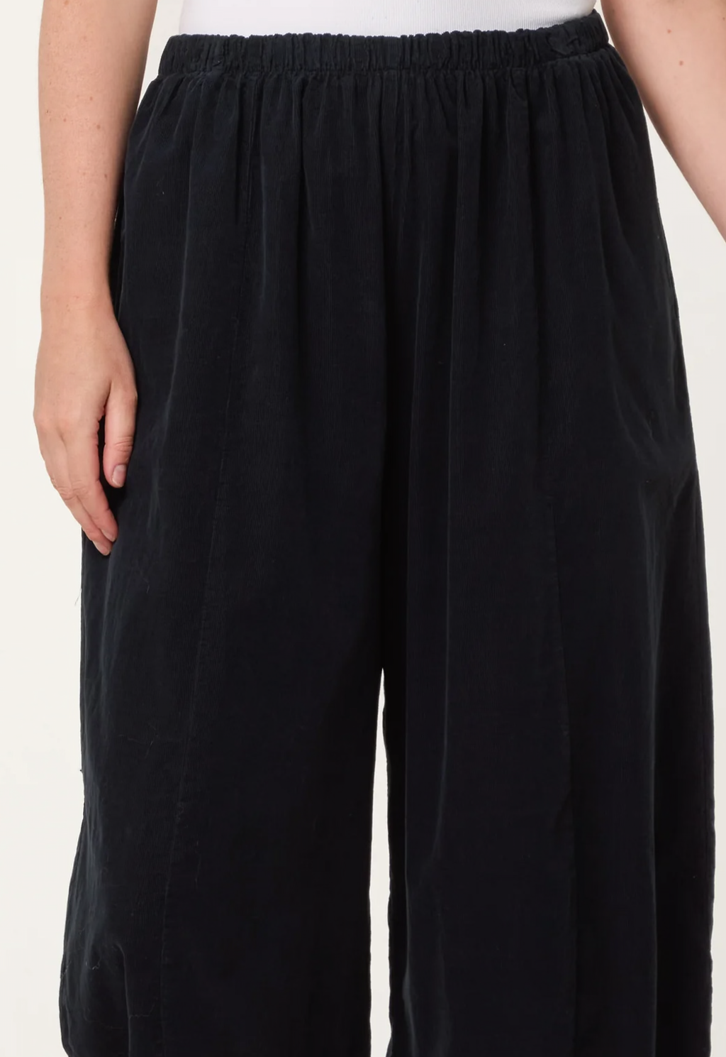 COURDROY ELASTICATED WAIST TROUSERS
