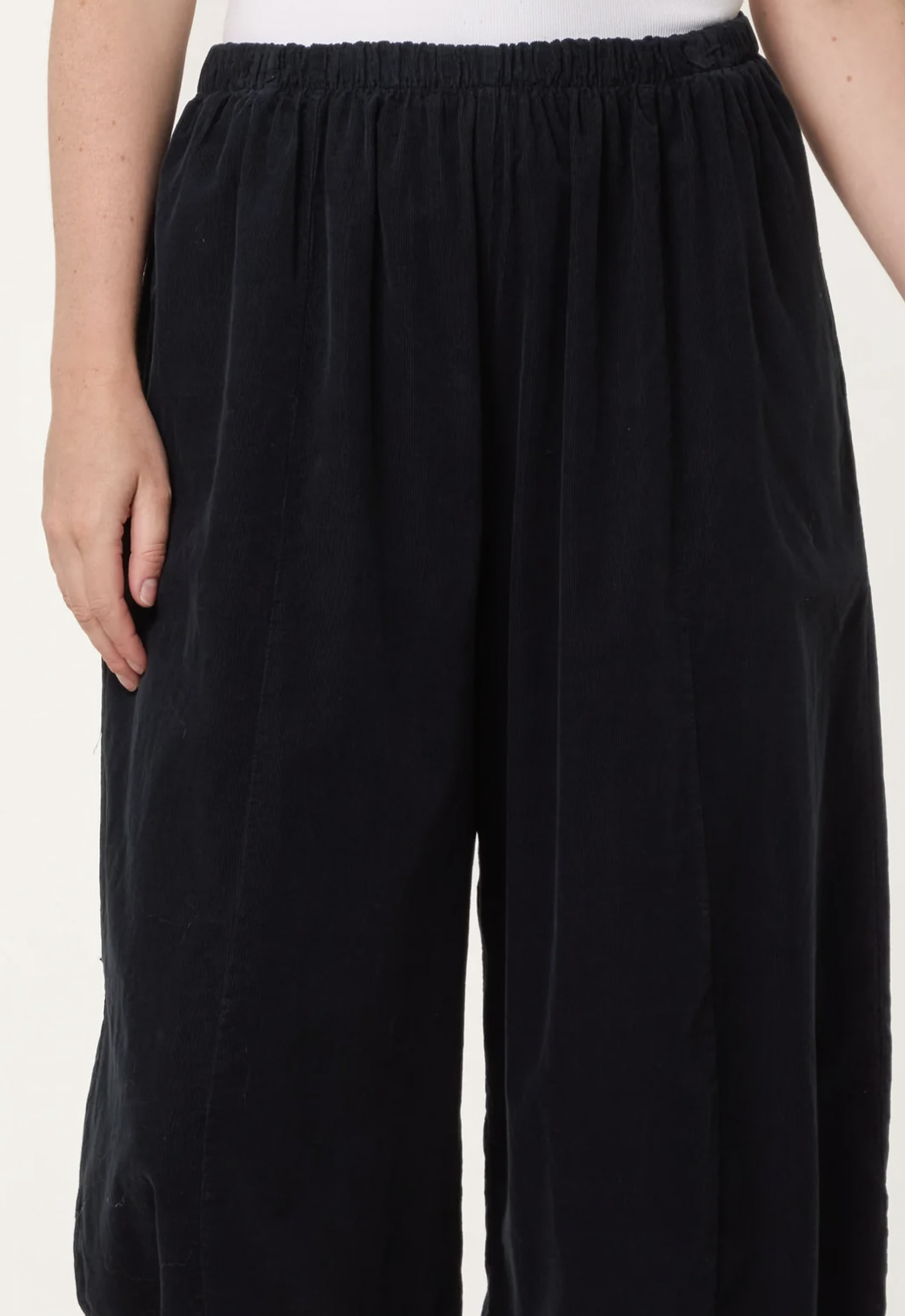 COURDROY ELASTICATED WAIST TROUSERS