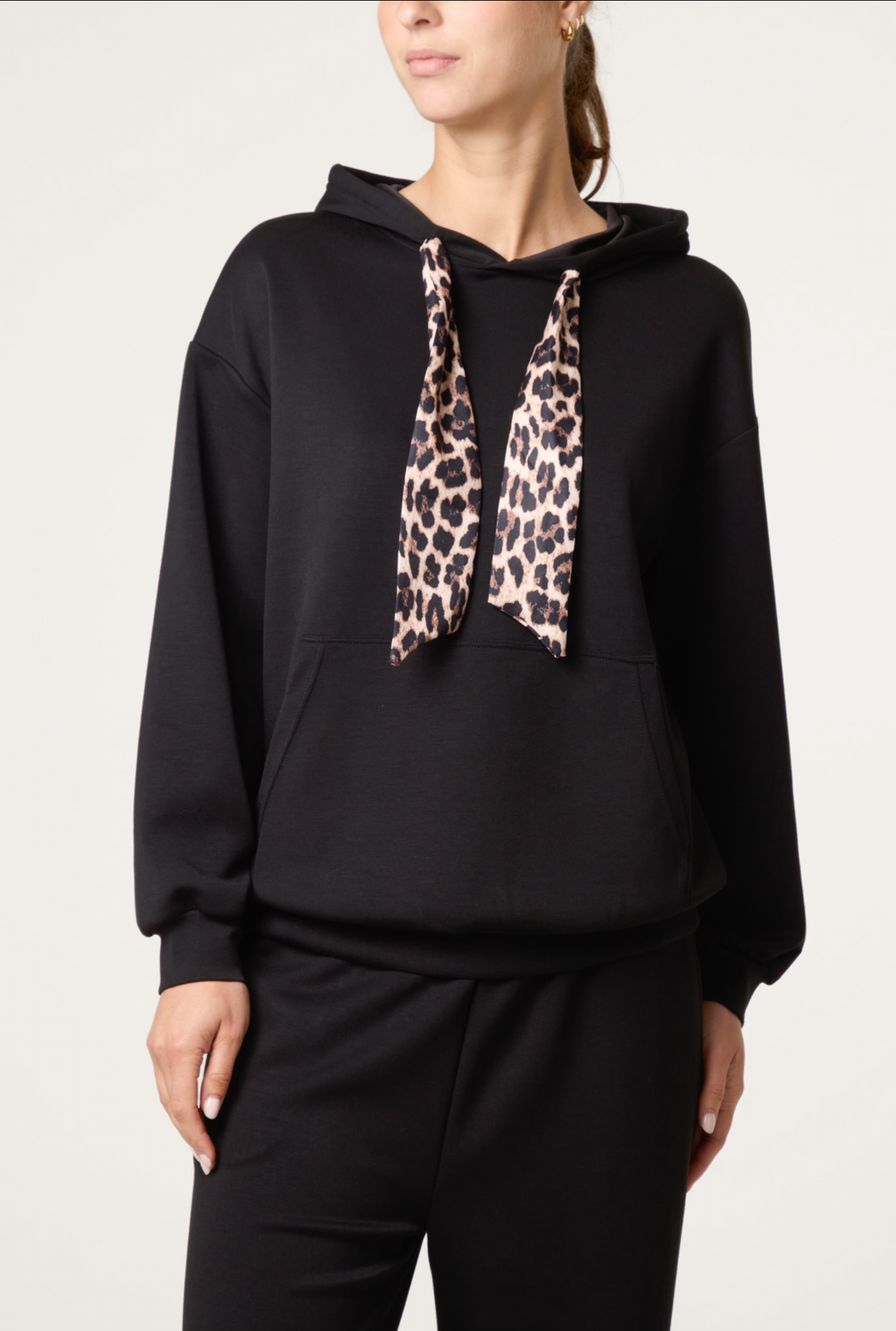 HOODED LEOPARD TIE + PANT SET