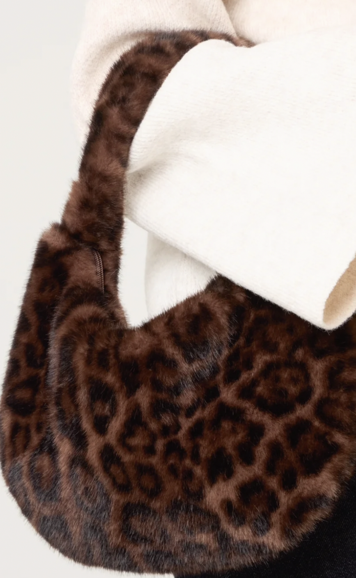 Leopard Print Faux Fur HandBag
