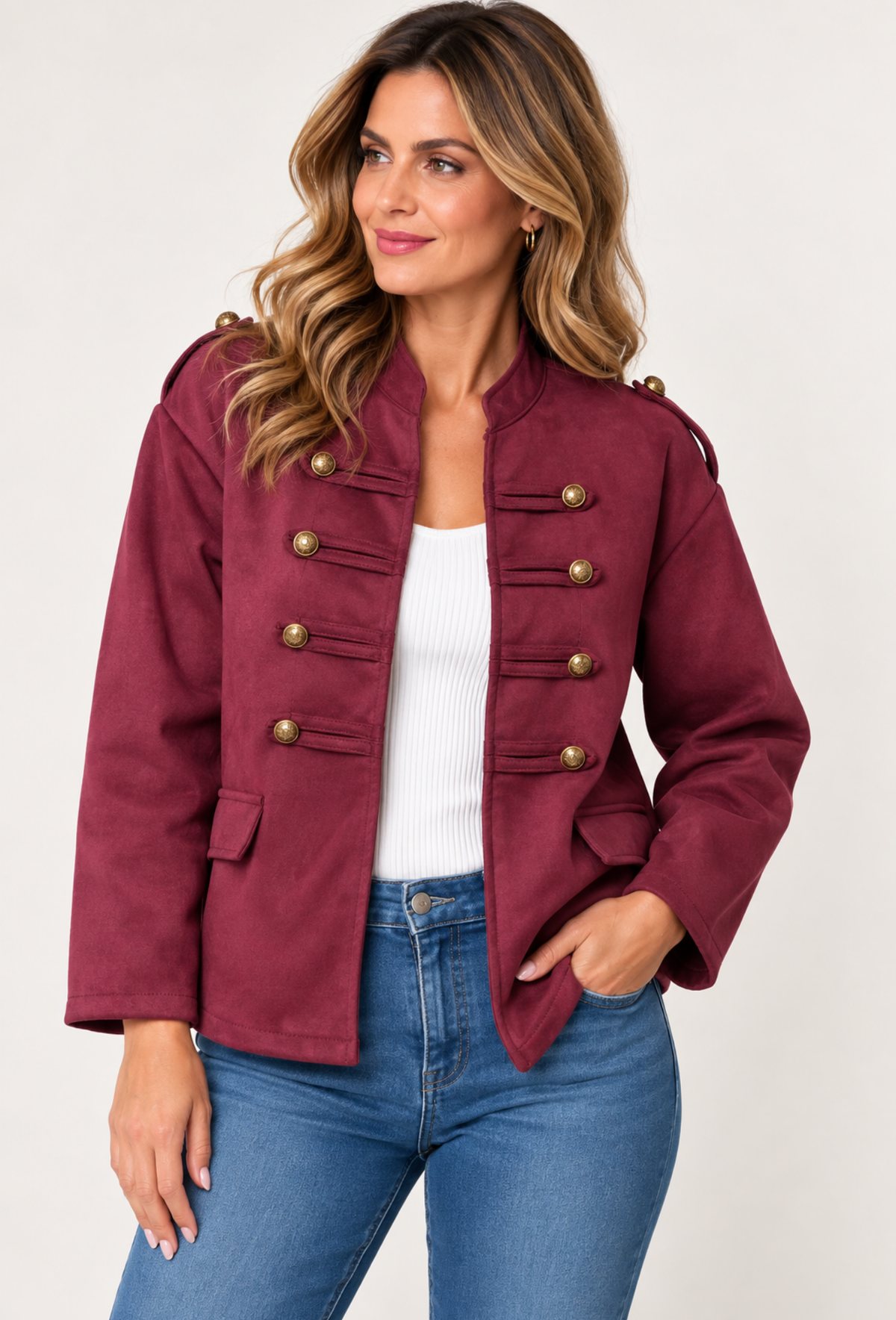 MILITARY BAND TAILORED JACKET