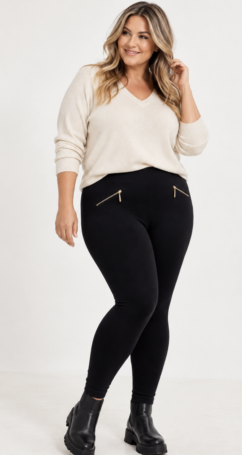 CURVE BASIC ZIP DETAIL FLEECE LINED
LEGGING