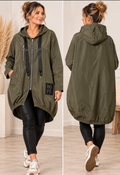 Made in Italy Zip-Up Hooded Raincoat