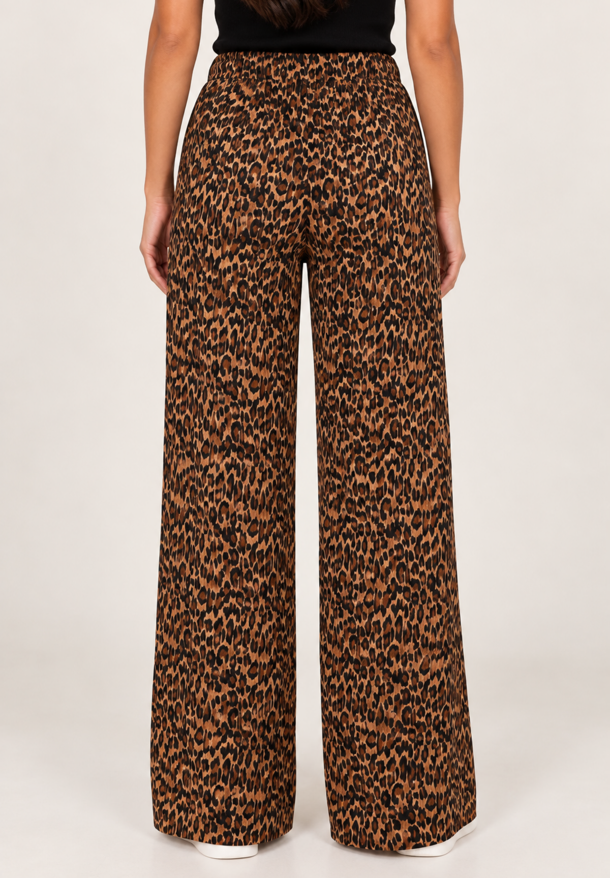 LEOPARD PRINT WIDE LEG TROUSER