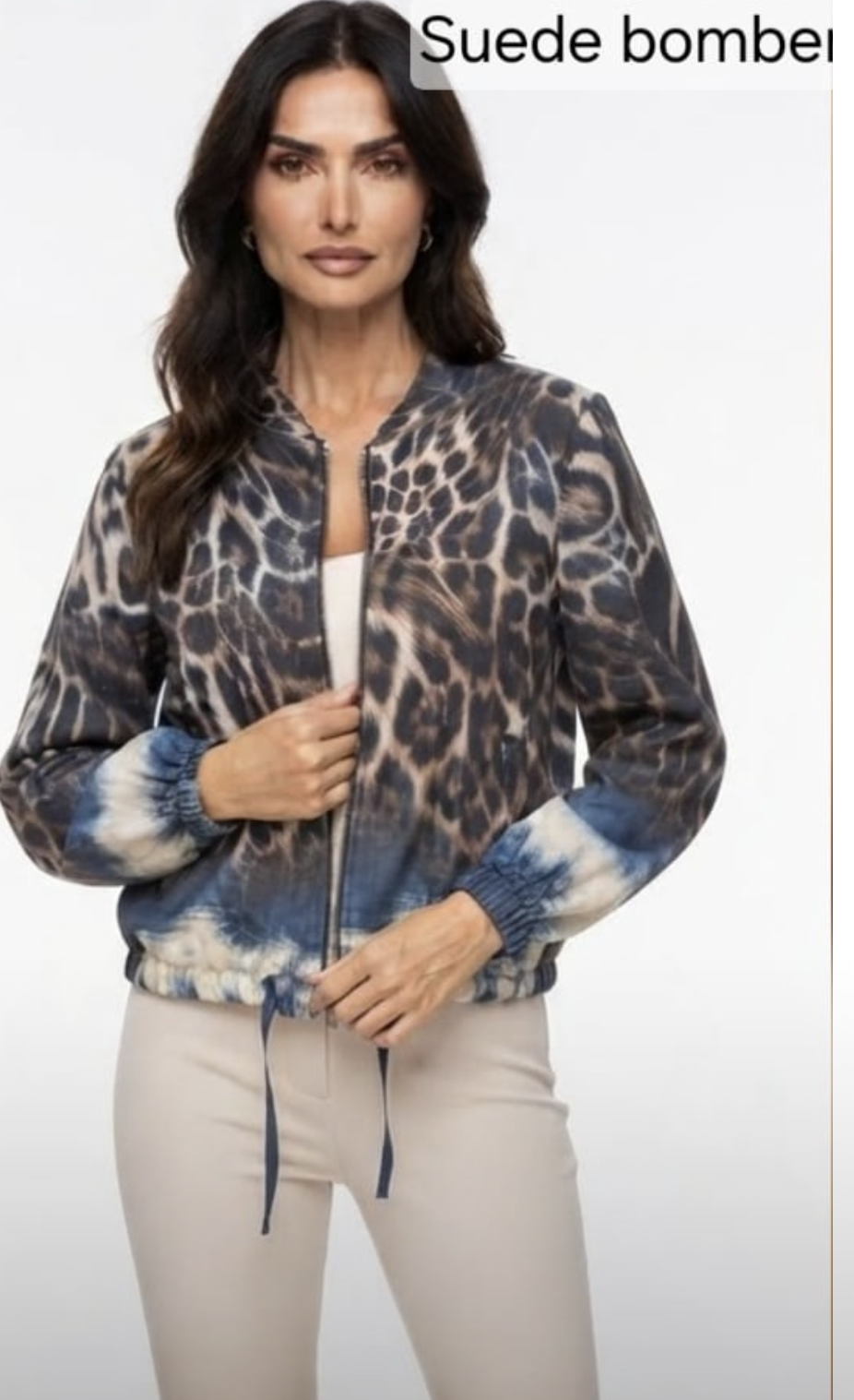 Sued bomber jacket