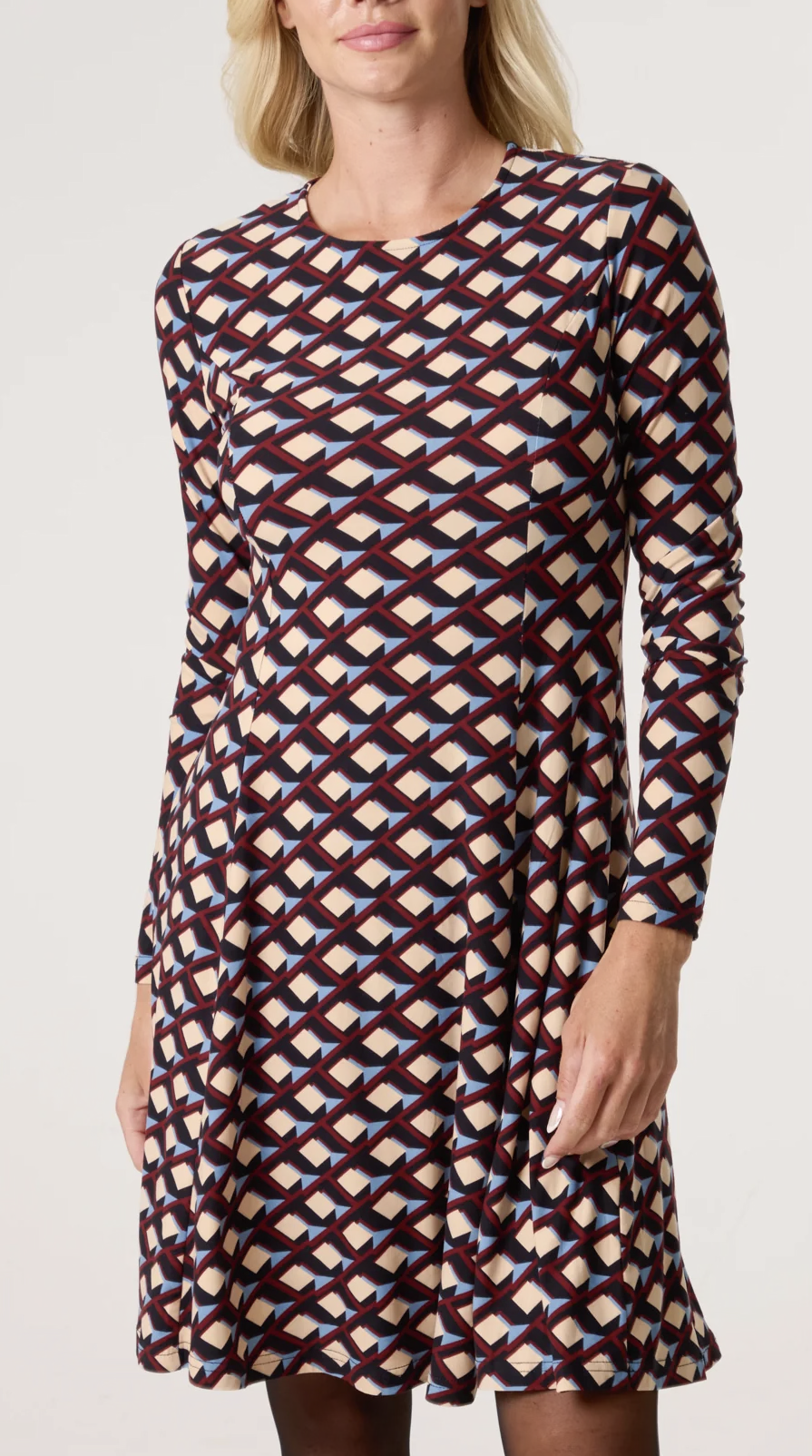Geo Print Swing Dress