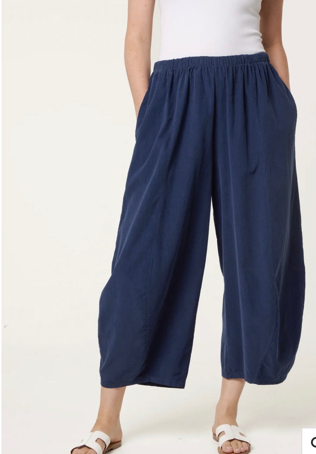 COURDROY ELASTICATED WAIST TROUSERS