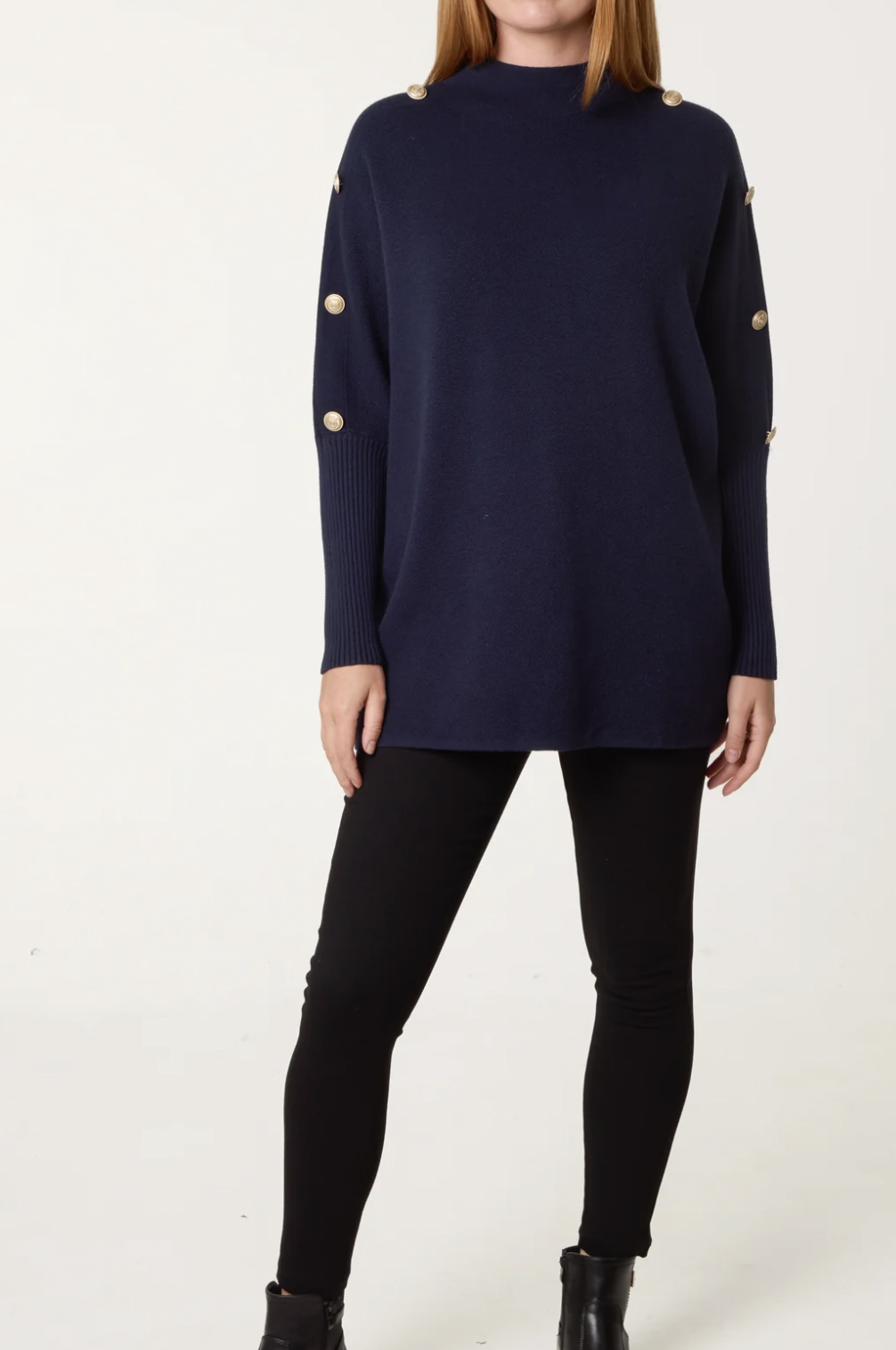 MILITARY BUTTON KNITTED JUMPER