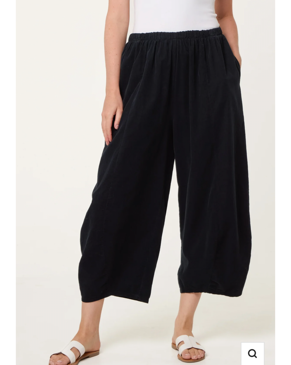 COURDROY ELASTICATED WAIST TROUSERS